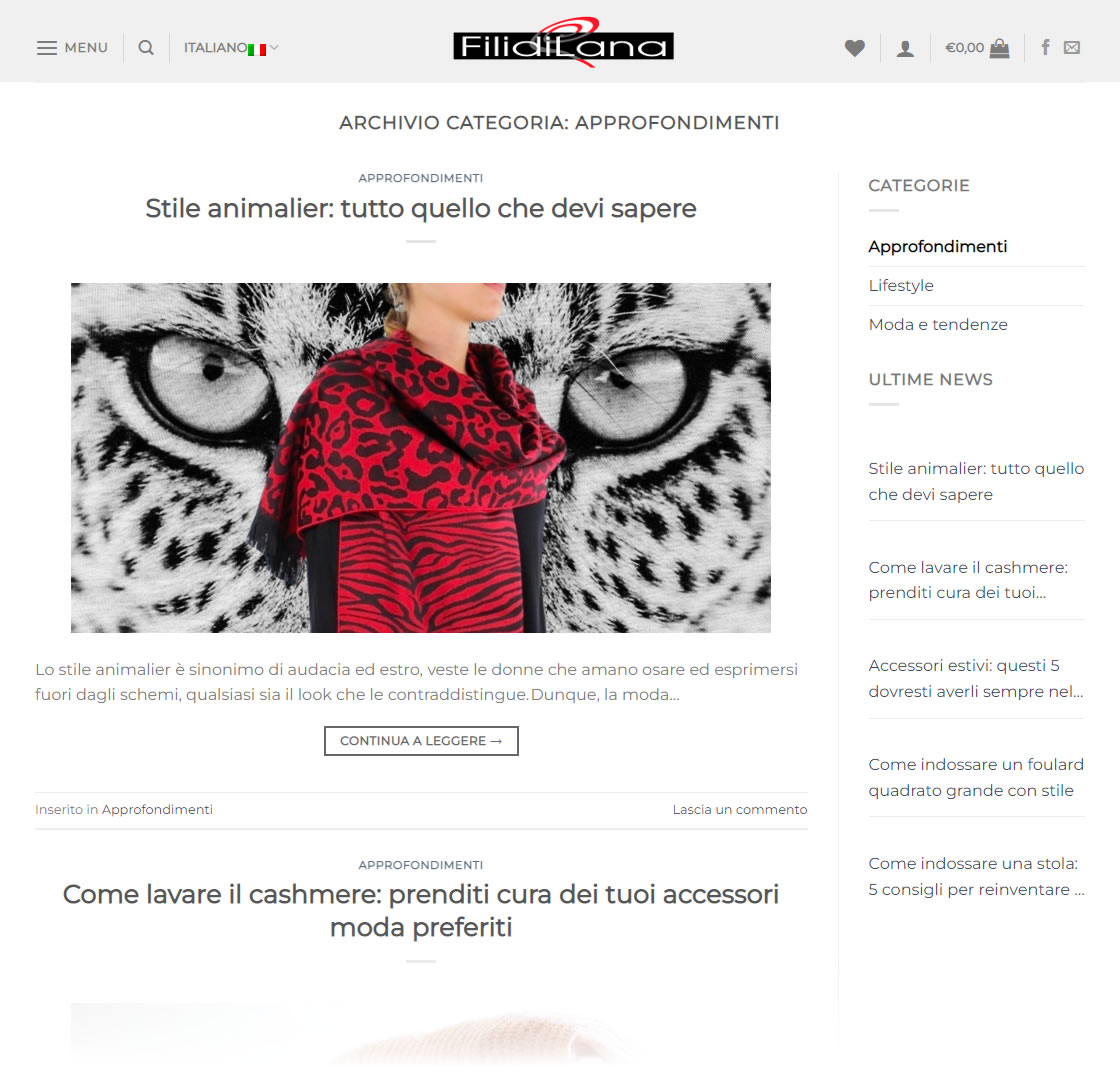 Sito web Vertigo by FiliDiLana | Blog