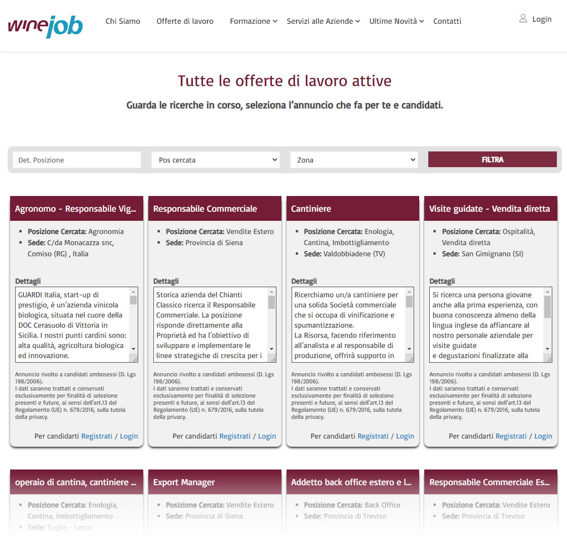 WineJob | Offerte di lavoro