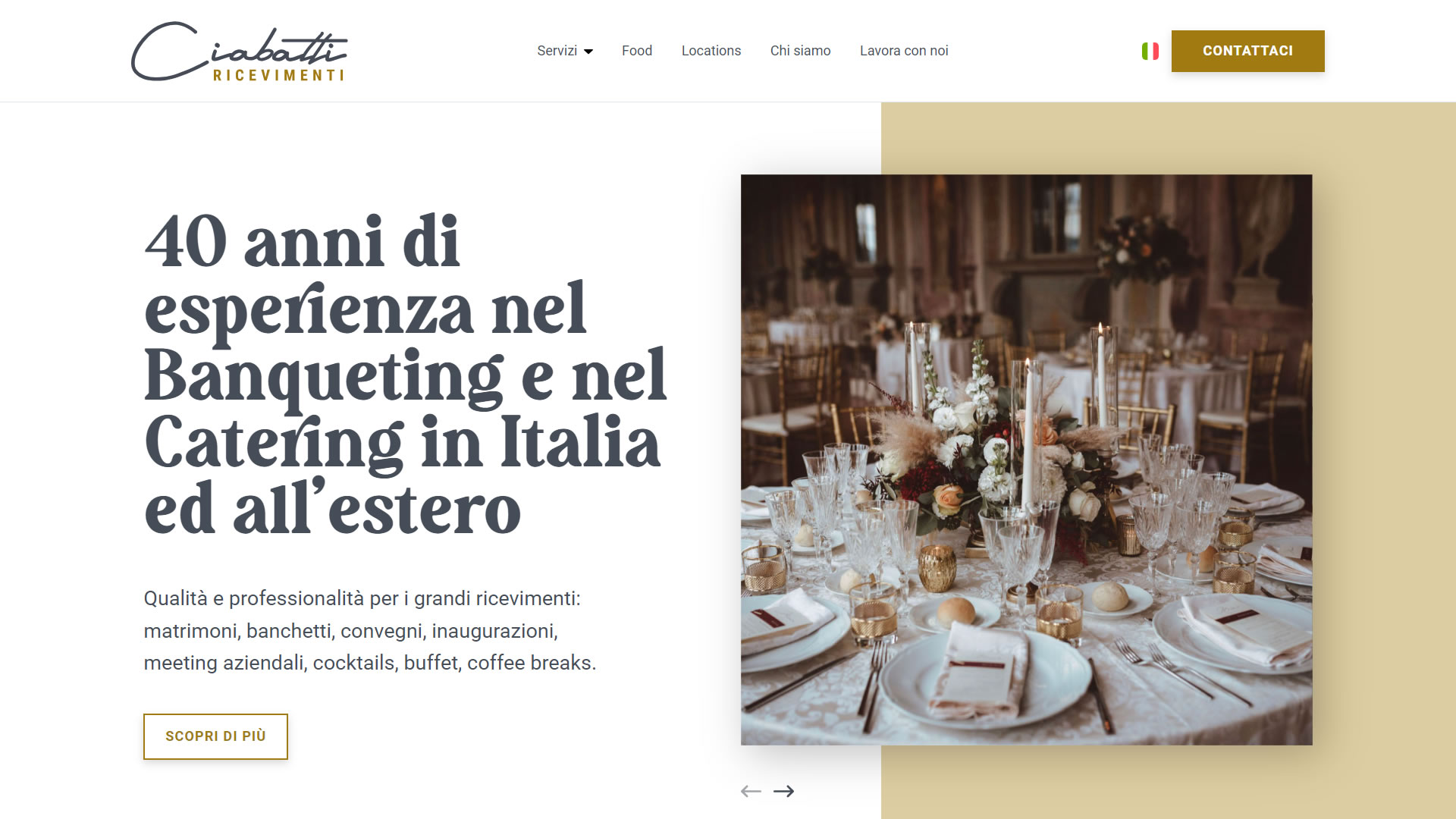 Ciabatti Ricevimenti | Homepage